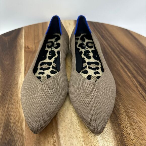 Rothy’s The Point II Brown and Leopard Ballet Flats Women’s Size 5 Shoes - Picture 2 of 10